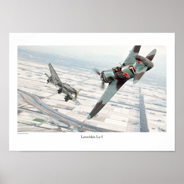 Aviation Art Poster "Lavochkin La-5" (Vorne)