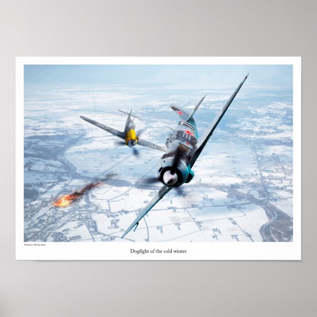 Aviation Art Poster "Lavochkin La-5" (Vorne)