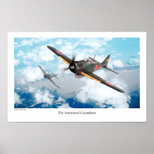 Aviation Art Poster "Mitsubishi A6M Zero"