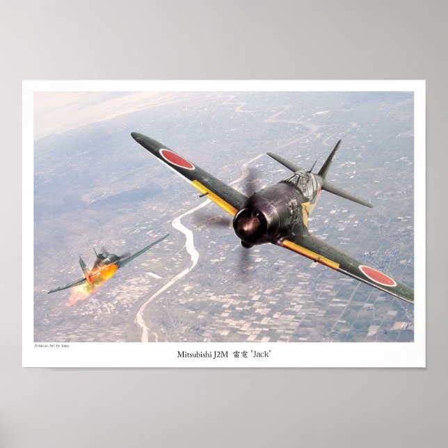 Aviation Art Poster "Mitsubishi J2M 雷 "Jack" (Vorne)