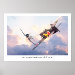 Aviation Art Poster "Mitsubishi J2M Raiden "Jack"