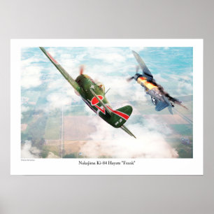 Aviation Art Poster "Nakajima Ki-84疾風 "Frank"