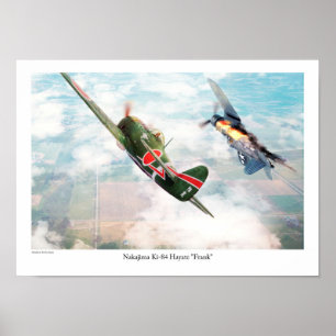 Aviation Art Poster "Nakajima Ki-84疾 風 "Frank"