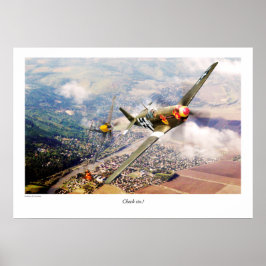 Aviation Art Poster "P51-B Mustang"