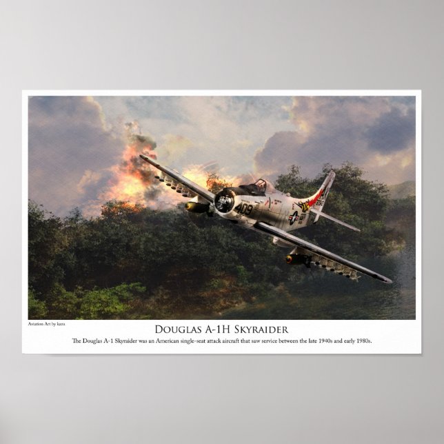 Aviation Art Poster "Skyraider" (Vorne)