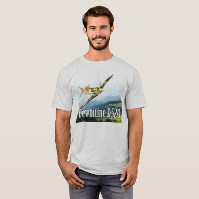 Aviation Art T-shirt “Dewoitine D.520" (Vorne ganz)