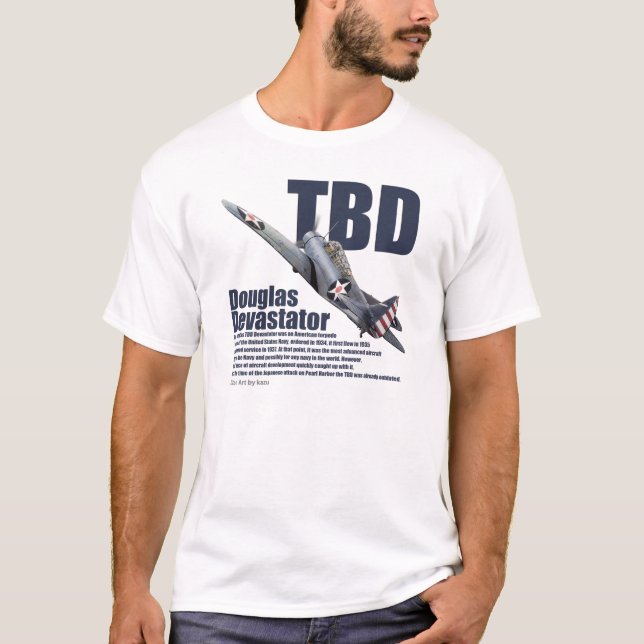 Aviation Art T-shirt “Douglas TBD Devastator" (Devant)