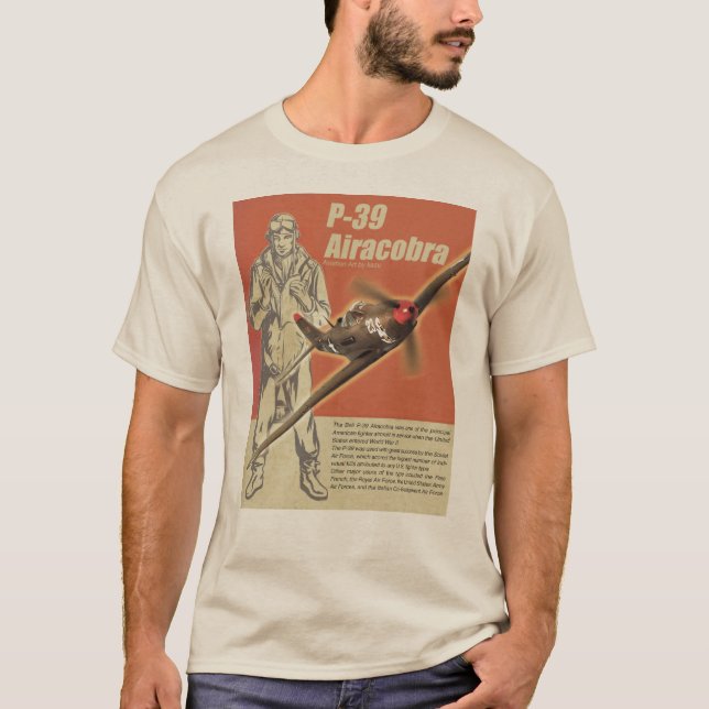 Aviation Art T-shirt "P-39 Airacobra" (Vorderseite)