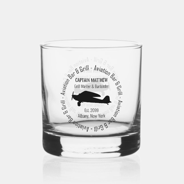 Aviation Bar & Grill Trinkbehälter Trinkbehälter R Whiskyglas (Vorderseite)