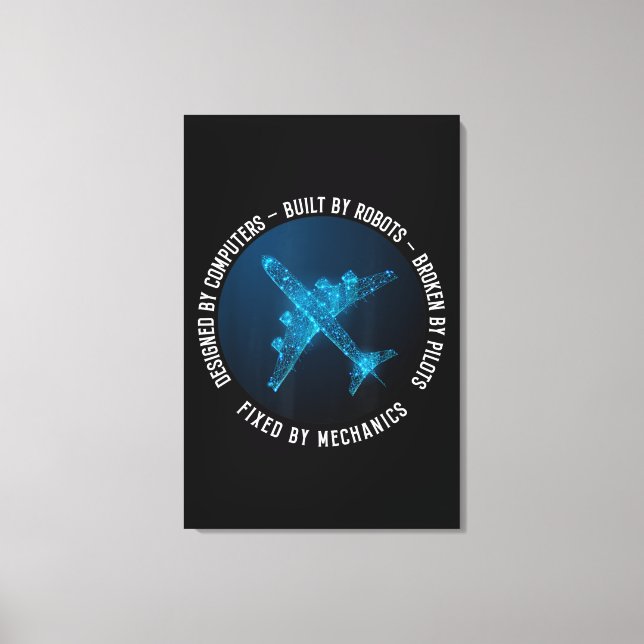 Aviation Mechanic Aircraft Engineer Technician Leinwanddruck (Vorderseite)