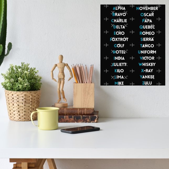 Aviation NATO Phonetic Alphabet Airplane Simple Fotodruck (Von Creator hochgeladen)