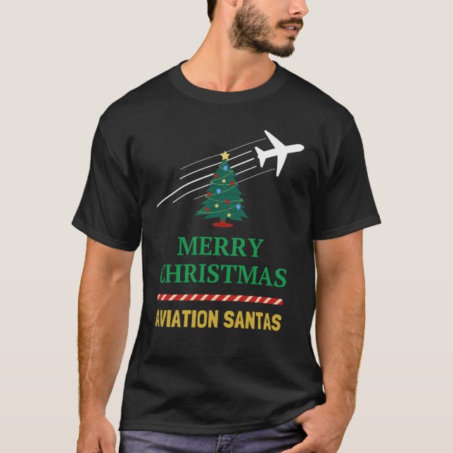Aviation Santas - Flugweihnachtspiloten T-Shirt (Vorderseite)