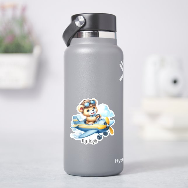 Aviation Teddy Bear Aufkleber (HydroFlask)