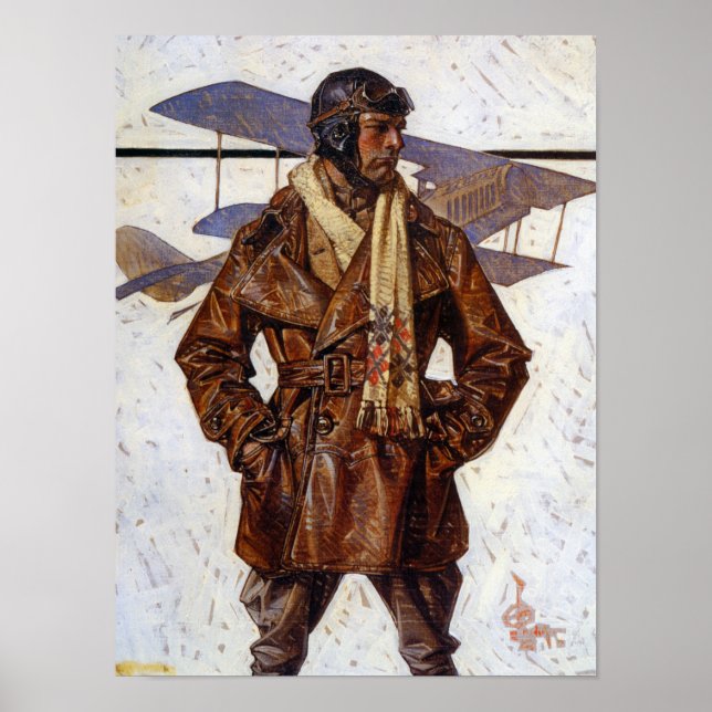 Aviator, 1917 von Joseph Christlich Leyendecker Poster (Vorne)