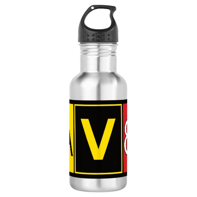 Aviator - AV8R - Edelstahlflasche (Vorderseite)
