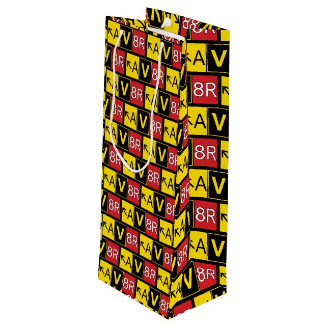 Aviator - AV8R - Geschenktüte Für Weinflaschen (Rückseite Schrägansicht)