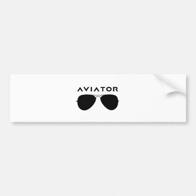 Aviator Brille-Silhouette Autoaufkleber (Vorne)