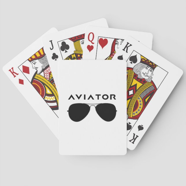 Aviator Brille-Silhouette Spielkarten (Rückseite)