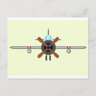 Aviator-Flugzeug Postkarte