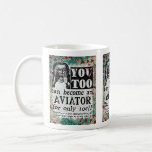 Aviator - Funny Vintag Retro Kaffeetasse