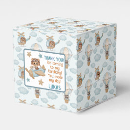 Aviator Party Pilot Bear Birthday Blue Danke F Geschenkschachtel
