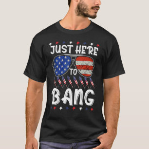 Aviator Sonnenbrille 4. Juli bin ich nur hier, um  T-Shirt