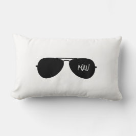 Aviator-Sonnenbrille Schwarzer benutzerdefinierter Lendenkissen