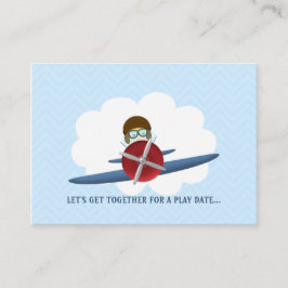 Aviator und sein Flugzeug Telefonnummerkarte