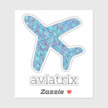 "Aviatrix" Flugzeug-Vinyl-Aufkleber