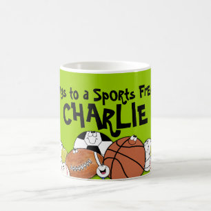 Avid Sports Fan - Sportball-Charaktere Kaffeetasse