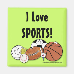 Avid Sports Fan - Sportball-Charaktere Magnet
