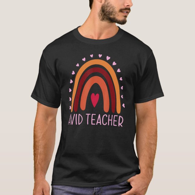 AVID Teacher Boho Rainbow Back To School Appreciat T-Shirt (Vorderseite)