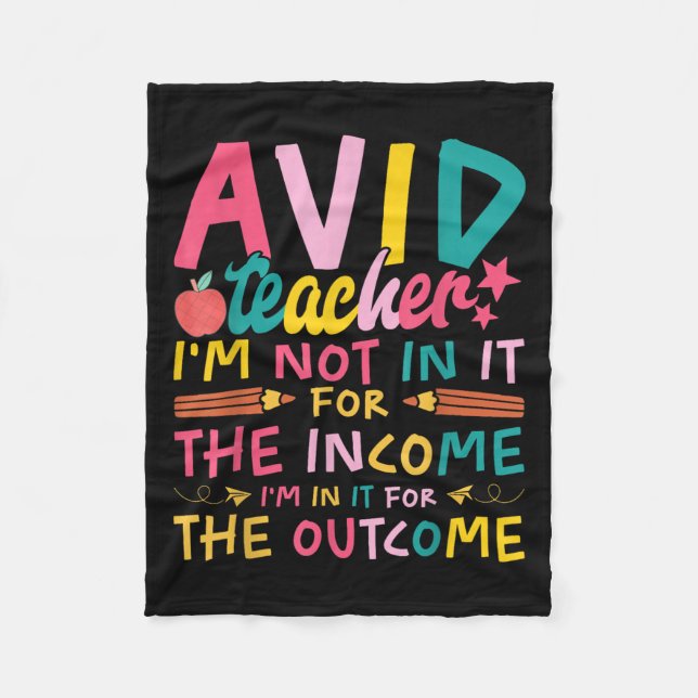 Avid Teacher Supplies Funny Back To School For Men Fleecedecke (Vorderseite)