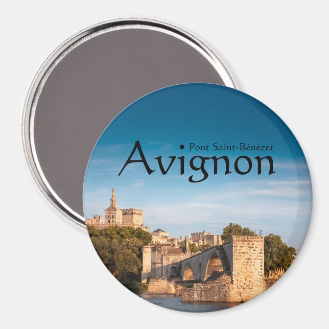 Avignon Bridge Frankreich Magnet (Vorderseite/Rückseite)