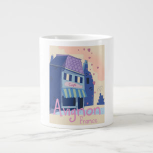 Avignon France Cartoon Reiseplakat Jumbo-Tasse