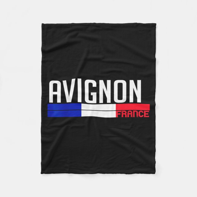 Avignon France Flag Travel Souvenir For Locals And Fleecedecke (Vorderseite)
