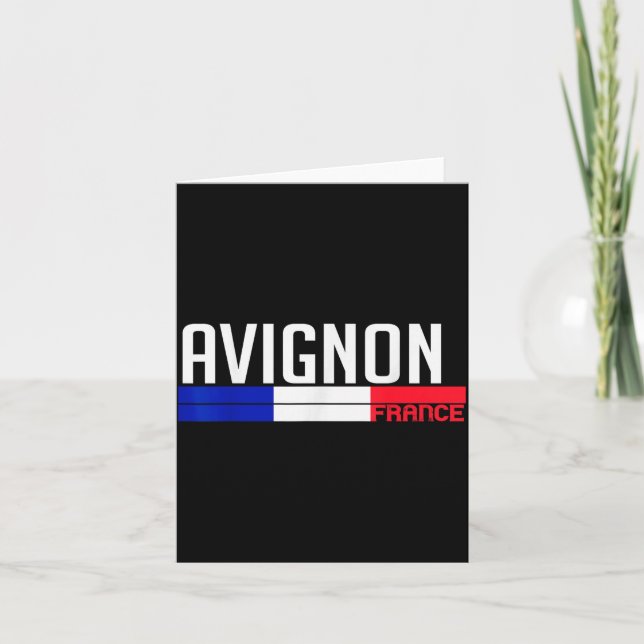 Avignon France Flag Travel Souvenir For Locals And Karte (Vorderseite)