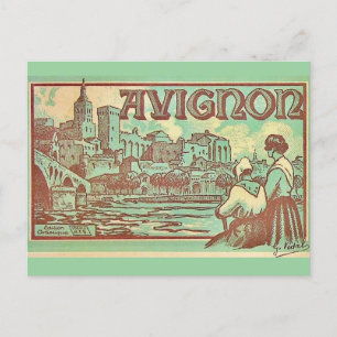 Avignon France Illustration Postcard Postkarte