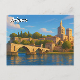 Avignon France Palais des Papes Postkarte