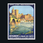 Avignon France Vintage Reise Postkarte<br><div class="desc">Avignon France Vintage Reise Postcard</div>