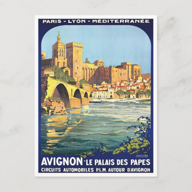 Avignon France Vintage Reise Postkarte (Vorderseite)
