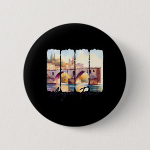 Avignon Frankreich Staat Reisender Pinselstrich Re Button