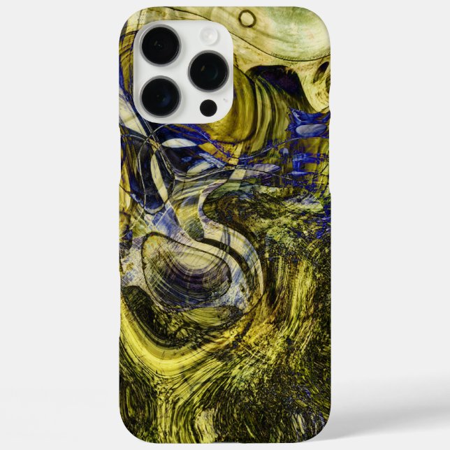 Avignon Olive Green Abstrakt Art iPhone 16 Pro Max Hülle (Rückseite)