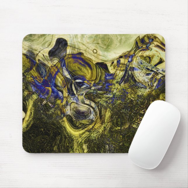 Avignon Olive Green Abstrakt Mousepad (Mit Mouse)