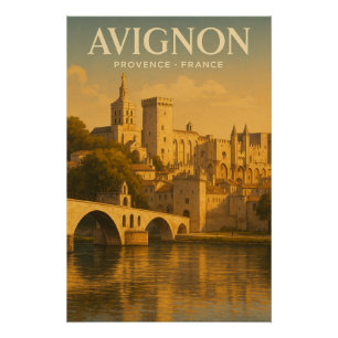 Avignon Provence Frankreich Reise Poster
