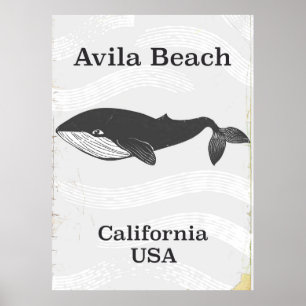 Avila Beach California Reiseposter Poster