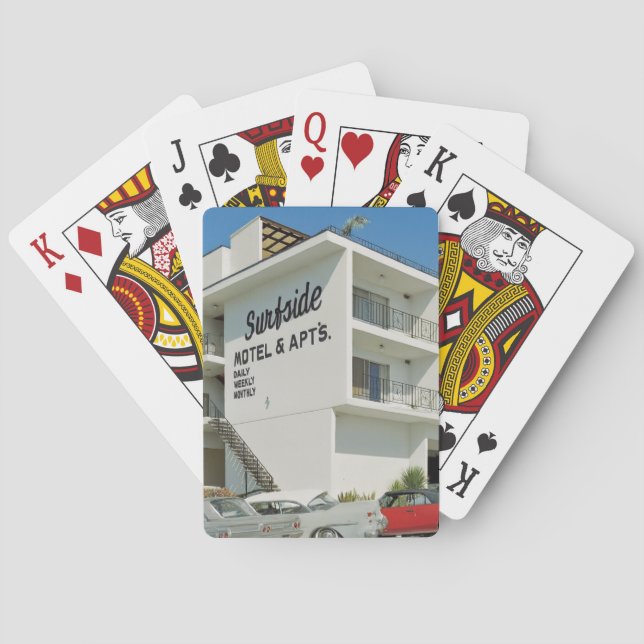 AVILA BEACH, CALIFORNIA.  SURFSIDE MOTEL. SPIELKARTEN (Rückseite)