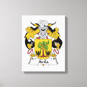 Avila Familienwappen Leinwanddruck