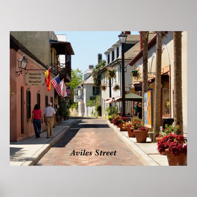Aviles Street St. Augustine, Florida Poster (Vorne)