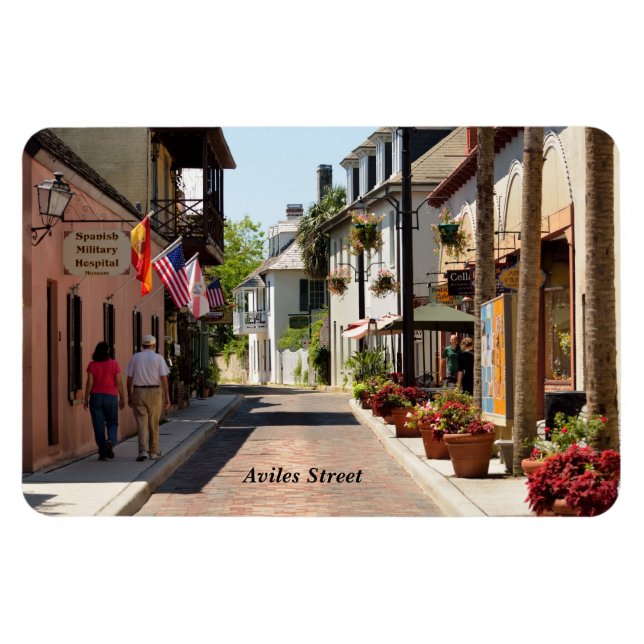 Aviles street St Augustine, Floride Magnet (Horizontal)